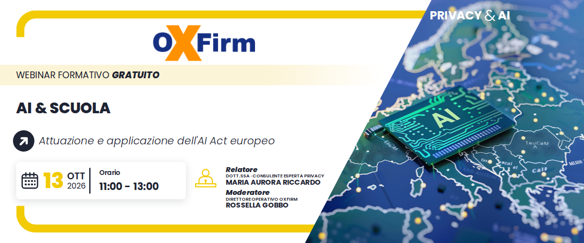 AI & Scuola: attuazione e applicazione dell'AI Act europeo