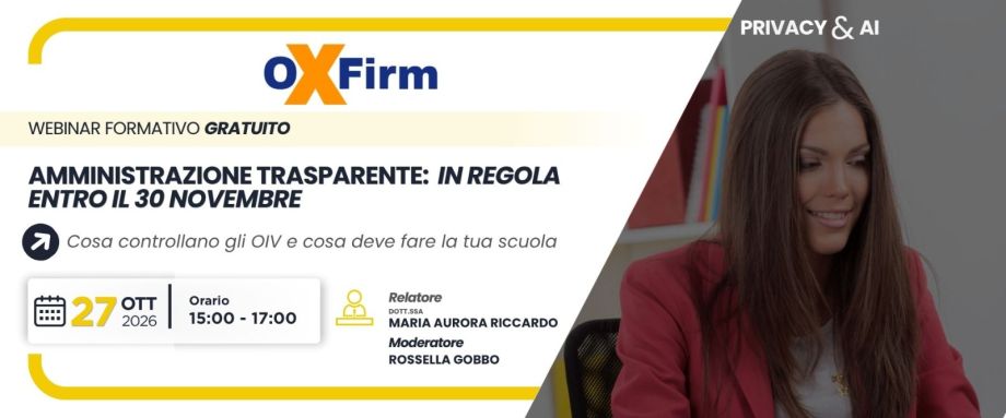 Amministrazione trasparente - novembre 2026